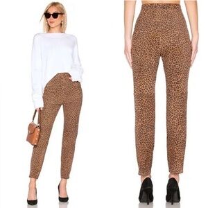 LPA Leopard Print Skinny Pants in Brown and Black